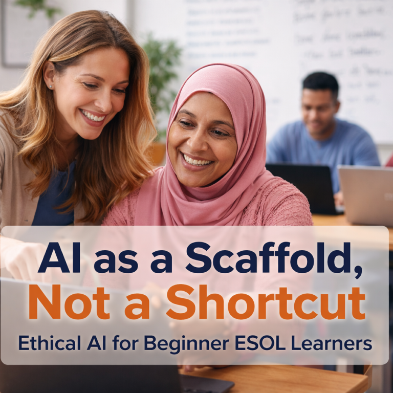 AI as a Scaffold, Not a Shortcut A classroom-based learning design project demonstrating how AI can be used ethically as a personal tutor to support grammar, confidence, and